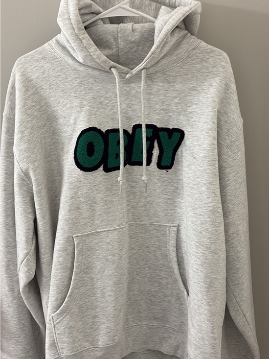 Obey Other - Obey Light Gray Hoodie with Dark Green Logo